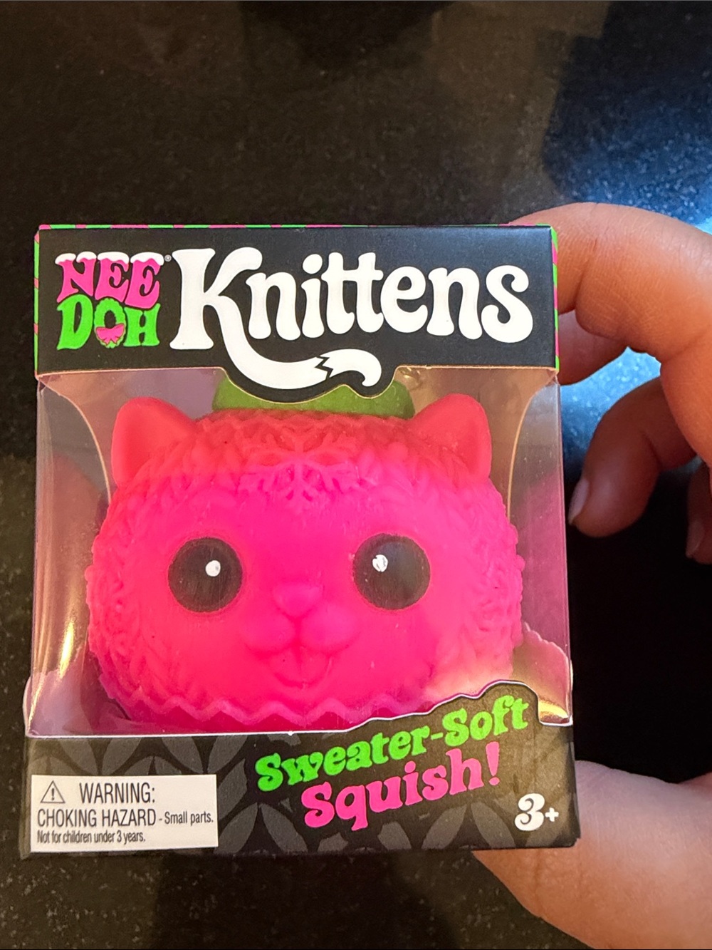 100% Auth NIB NeeDoh Knittens Sweater-Soft Squish Toy - Pink
